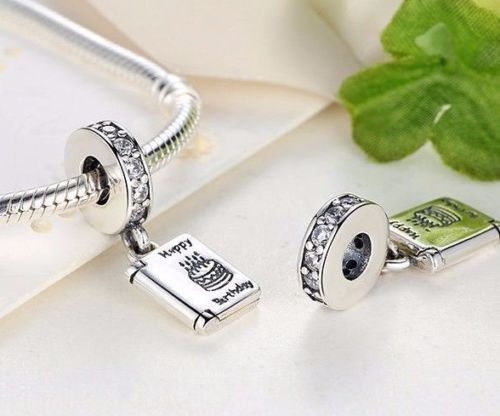 Happy Birthday Open Book Celebration Best Wishes Pendant charm