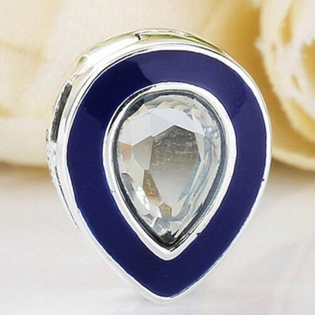925 Silver spiritual dreamcatcher blue dangle clip charm Fit Reflexions bracelet
