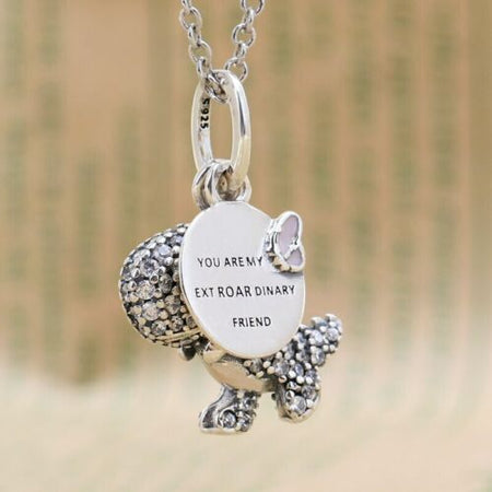925 Silver Rose Gold FLOATING LOVE HEART Clip Charm Fits Reflexions bracelets