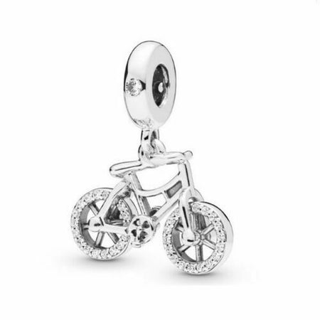 925 Sterling Silver Pave Dog Paw Animal Charm