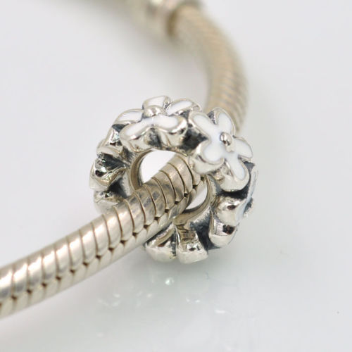 Silver Plated Darling Daisies Floral Spacer