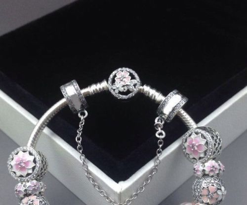 Silver Sterling PAVÉ INSPIRATION Stone Clip On Safety Chain