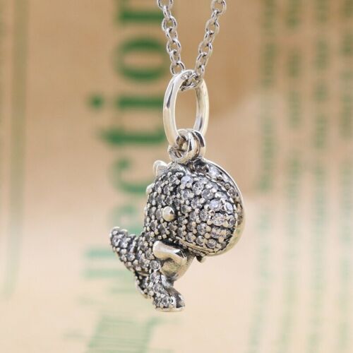 925 Sterling Silver Pave Dinosaur Pet Animal Charm