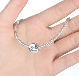 BEST FRIENDS BFF Round Blue Stone Charm