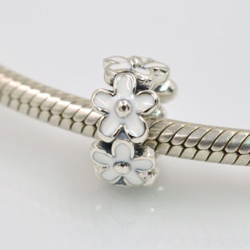 Silver Plated Darling Daisies Floral Spacer