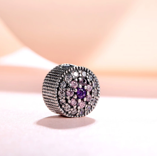 Sterling Silver Dazzling Daisy Flower stone Charm