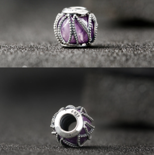 Silver Sterling Purple Intertwining Radiance Charm