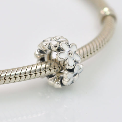 Silver Plated Darling Daisies Floral Spacer