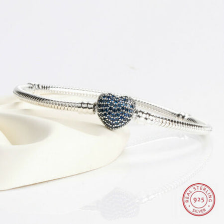 Silver Plated Love Clasp Leather Woven Braided Cord Bracelet