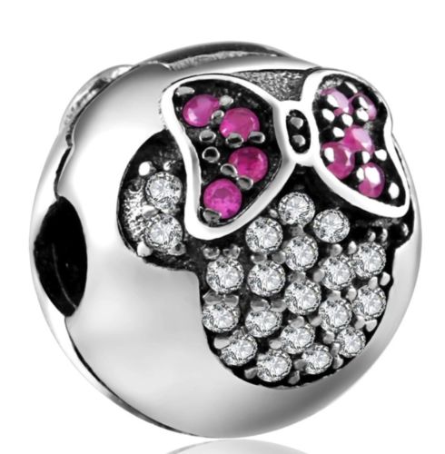 Silver Sterling Minnie Mouse Stopper Clip