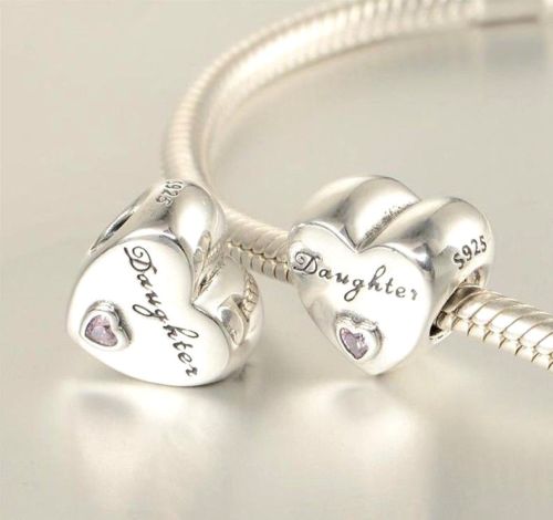 pandora mother Daughter Heart Stone Charm