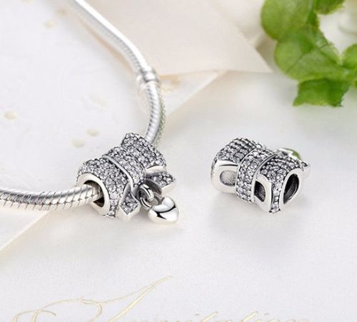 Dangle Charm Pandora Archery Charm Silver Sterling Bow Heart