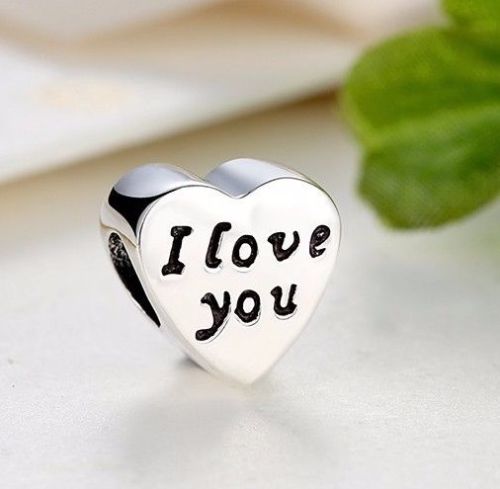 i love you words of love charm fits pandora bracelets