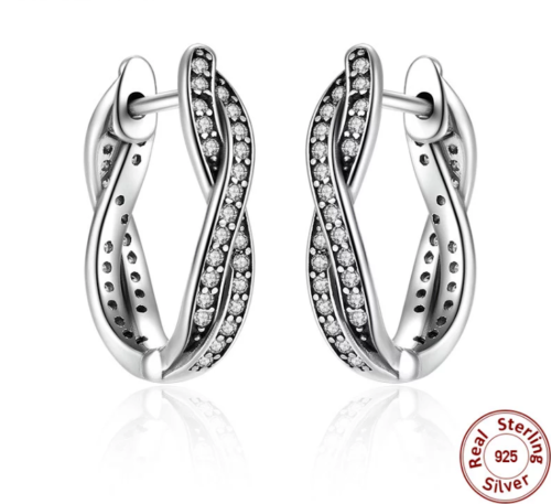 Silver 2025 hoops pandora