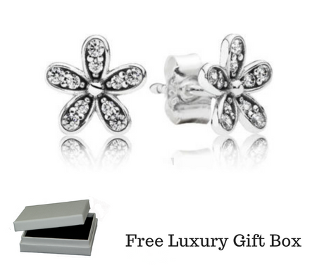 Silver Sterling Sparkling Dazzling Butterfly Earrings