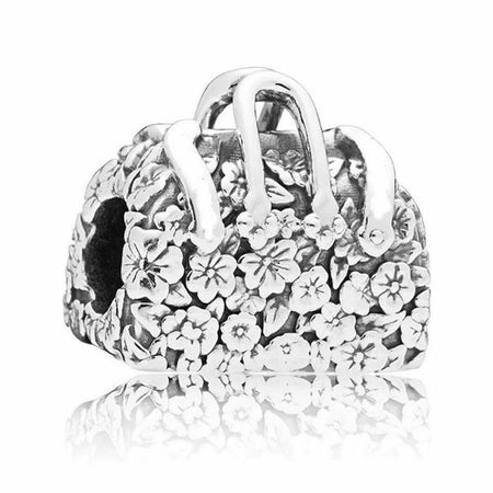 Sterling Silver mum mom mother day love pave heart Charm