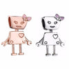 Bella Bot Robot Pink Bow Girl Friend Charm