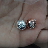 Silver Plated Baby feet stamp new born mom mum charm