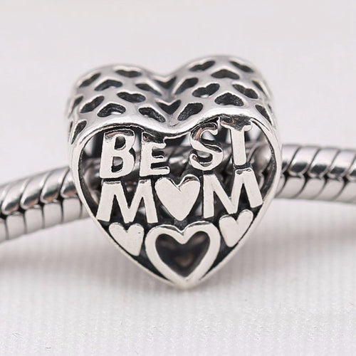 Best Mom Mum Heart Mothers Day Charm