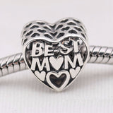 Best Mom Mum Heart Mothers Day Charm