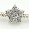 Silver Sterling Pave Wishing Star Charm