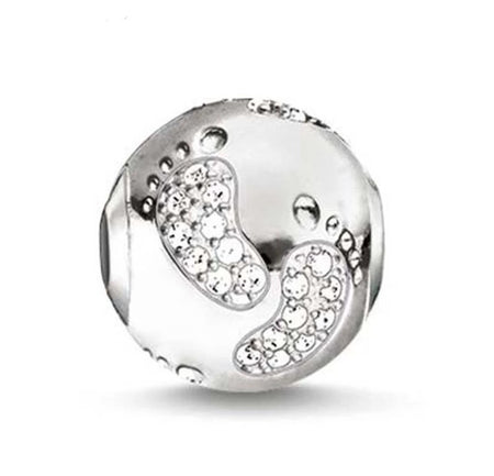 925 Silver Sparkling Dazzling Leaf Clip Charm Fits Reflexions bracelets