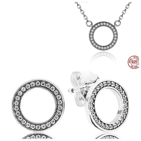 Dazzling Shimmering Leaves Necklace & Earrings Gift Set