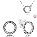 Dazzling Forever Round Necklace & Earrings Gift Set