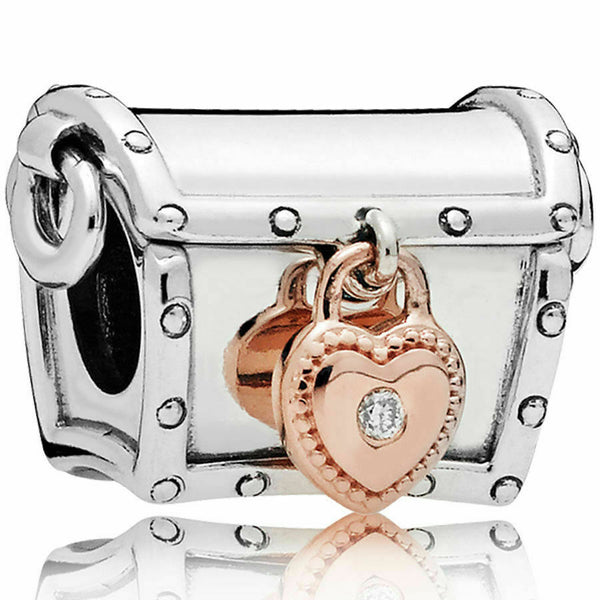 Limited Edition 2019 Club Rose Gold Treasure Chest Box Charm