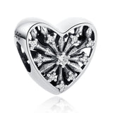 heart of winter ice crystal frosted charm