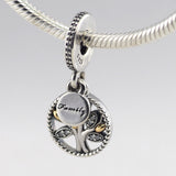 family heritage gold fits pandora pendant charm