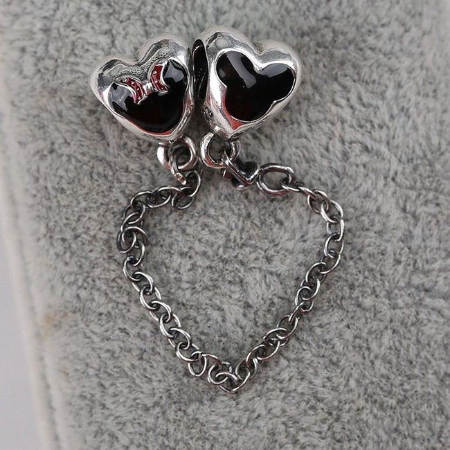 Silver Sterling Minnie Mouse Bow Safety Chain