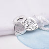 Silver Sterling Heart of winter snowflake ice crystal Charm