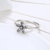 Silver Sterling Luxury Sparkling Delicate Dazzling Daisy Stone Ring