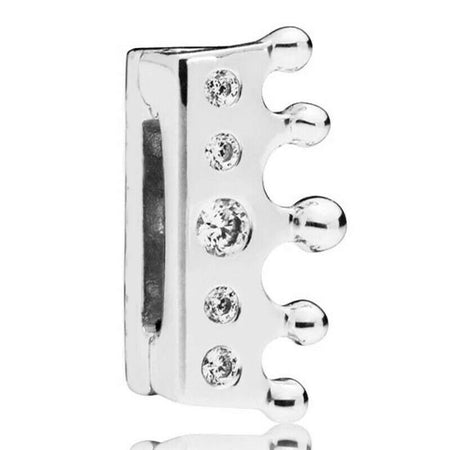 925 Silver Square Sweet gift box bow Clip Charm Fits Reflexions mesh bracelets