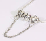 Silver Plated love pattern safety chain