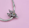 Pixie Fairy angel wings gold heart Charm