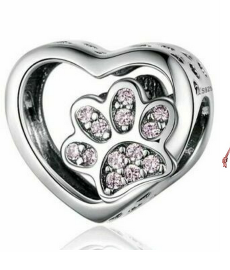 925 silver Best Son Love Heart Stone Charm