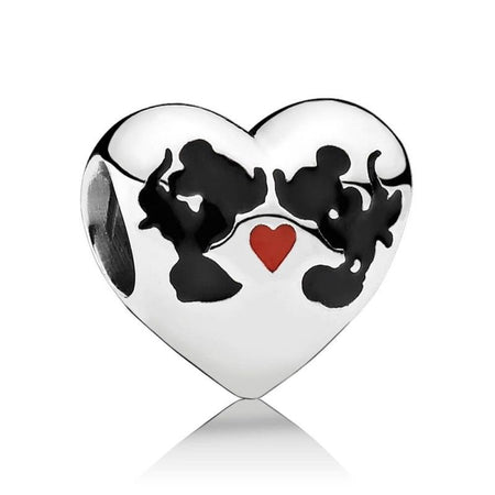 Sterling Silver Floral Heart Padlock love key charm
