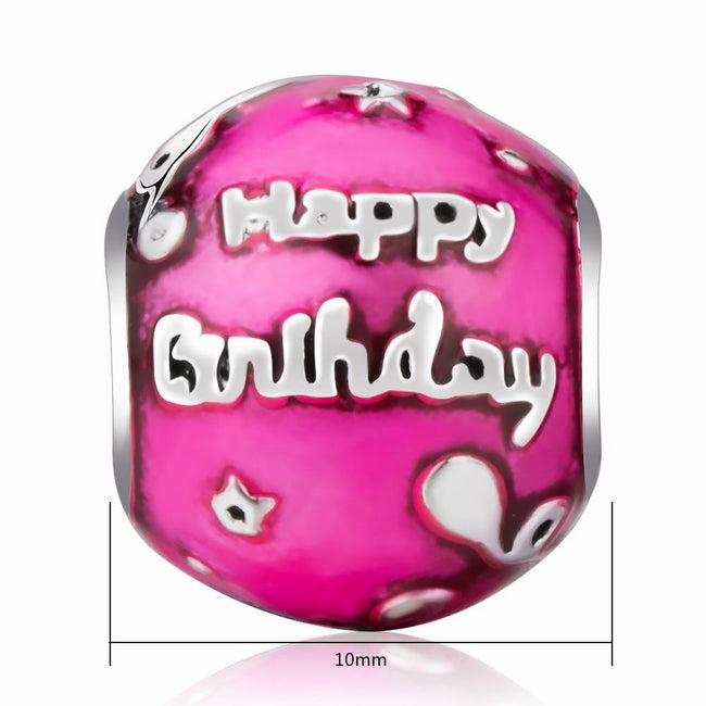 Happy Birthday To You Pink Celebration Charm