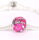 for pandora bracelets Happy Birthday To You Pink Celebration Charm