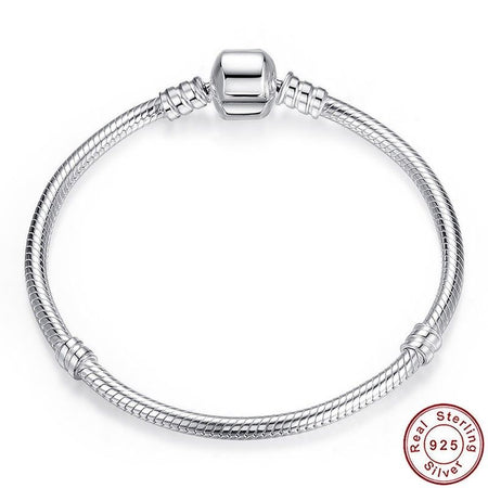 925 Sterling Silver Sliding Tassel Charm Bracelet