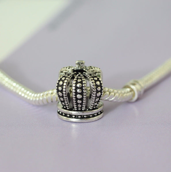 Silver Plated royal crown Charm