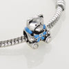 Silver Plated Teddy Bear baby girl/boy Newborn bow scarf Charm