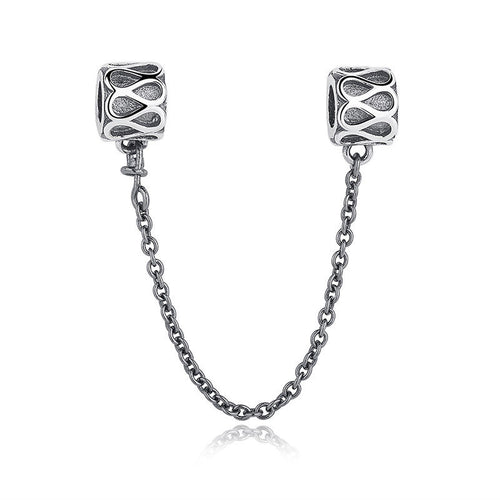 for pandora bracelets Silver Sterling INSPIRATION Raindrop Detailed safety chain