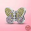 925 Silver Sparkling BEDAZZLING BUTTERFLY Clip Charm Fits Reflexions bracelets