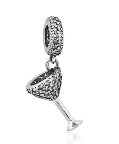 Night Out Wine Glass Charm for pandora bracelets