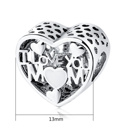 I Love You mom mother day love heart Charm