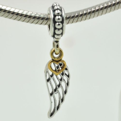 silver sterling love guidance angel Feather Wing charm