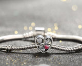 STRUCK BY LOVE PINK HEART CHARM